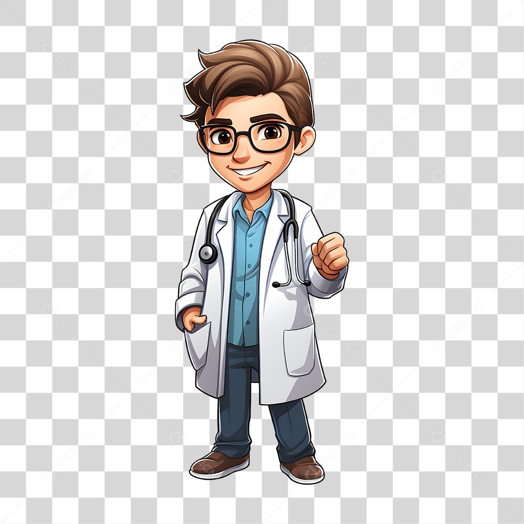 Desenho Doutor Cartoon PNG Transparente