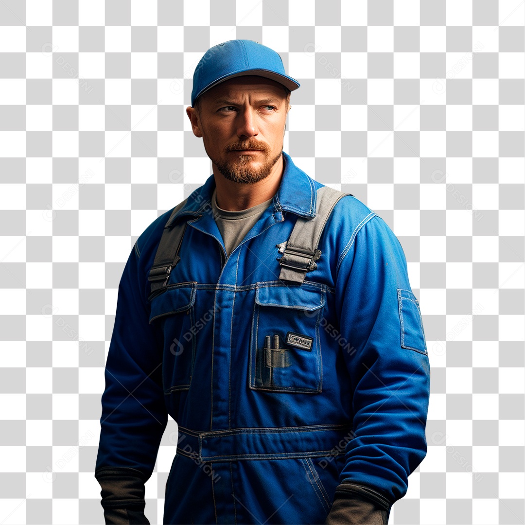 Homem Mecânico Oficina PNG Transparente