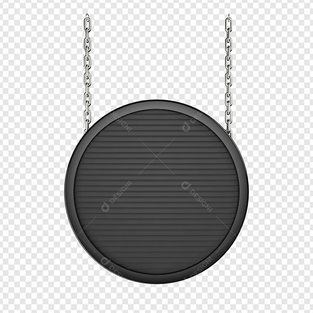 Placa Base de Metal Preta Elemento 3D para Composição PSD