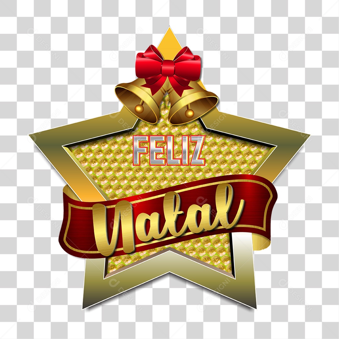 Estrela de Natal Enfeite Natalino Feliz Natal PNG Transparente