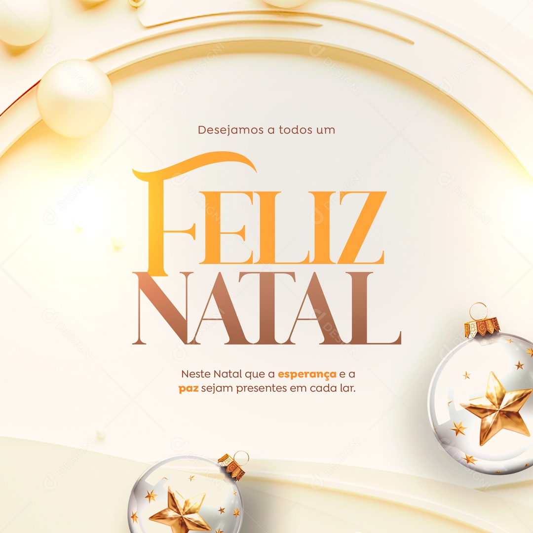 Social Media Desejamos a Todos Um Feliz Natal PSD Editável