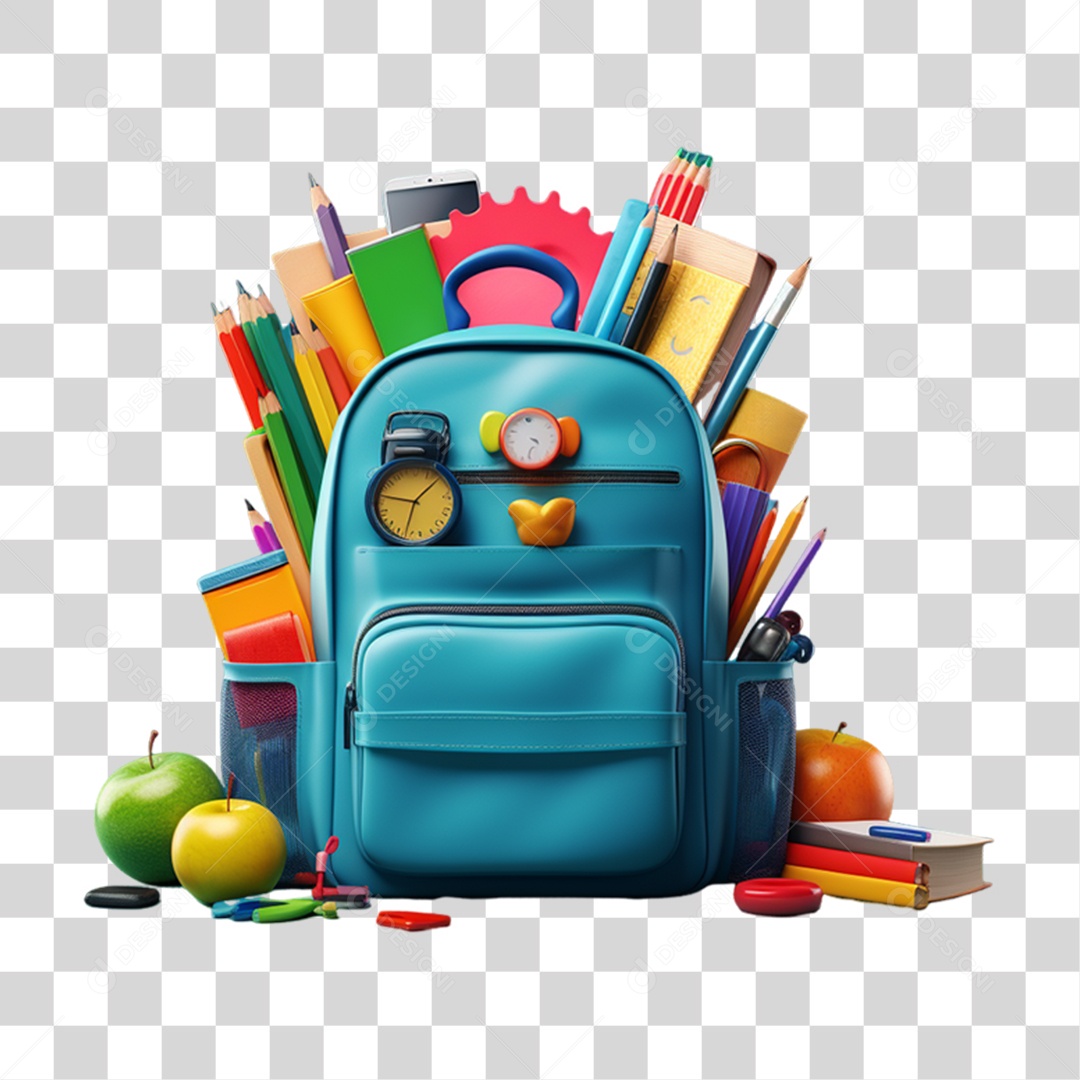 Elemento 3D Voltas as Aulas PNG Transparente