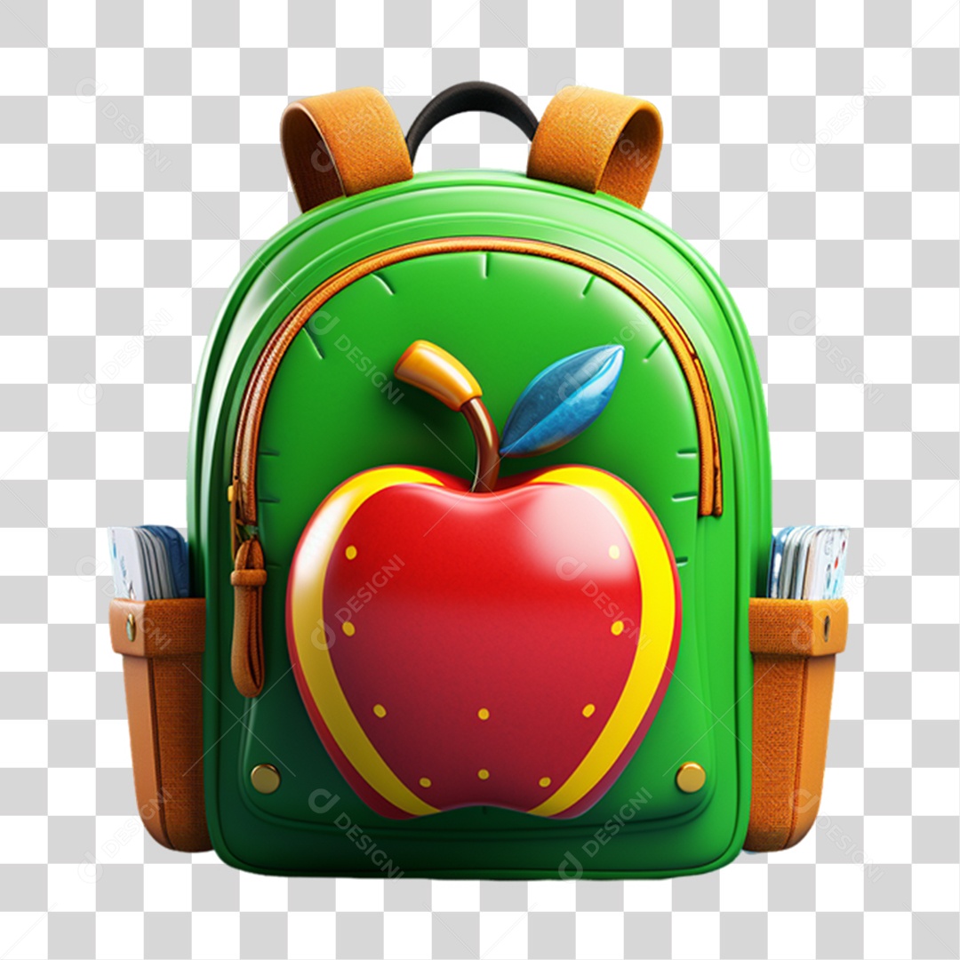 Elemento 3D Voltas as Aulas PNG Transparente