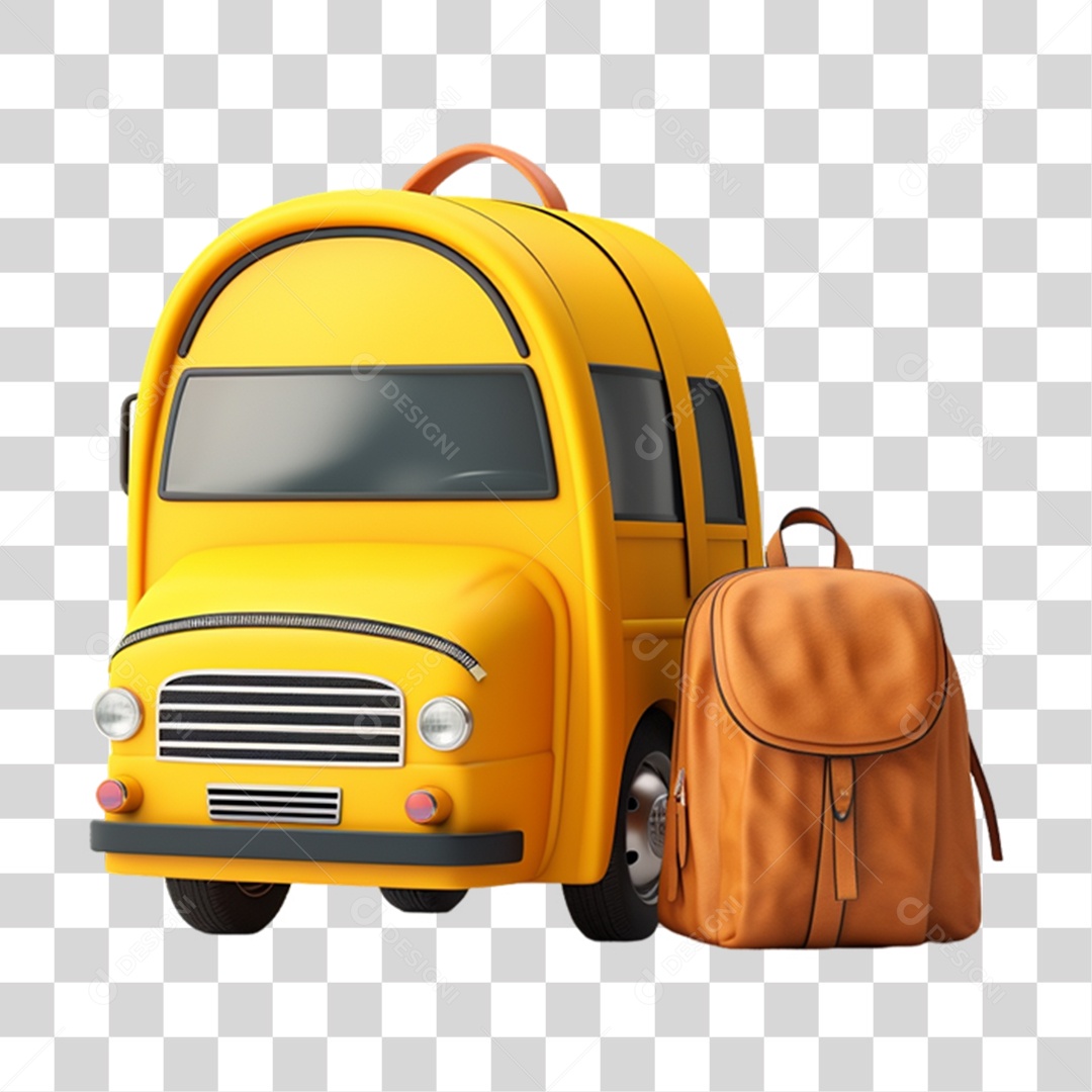 Elemento 3D Voltas as Aulas PNG Transparente