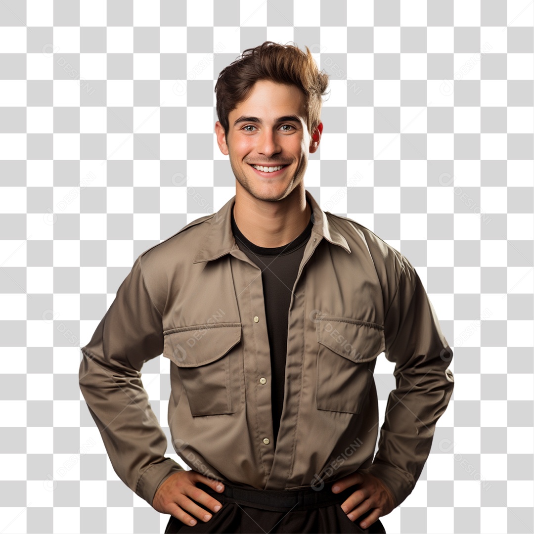 Mecânico de Jaleco Oficina PNG Transparente