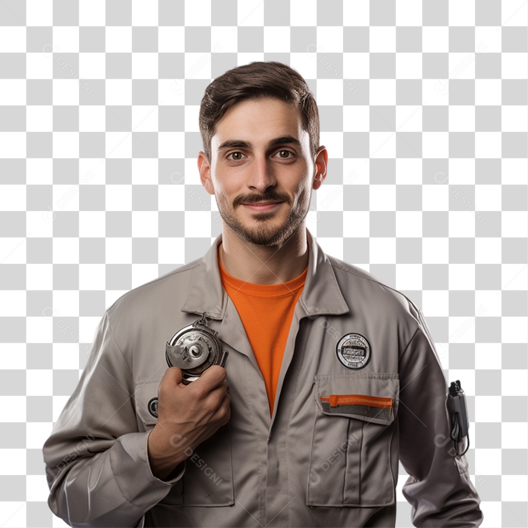 Mecânico de Jaleco Oficina PNG Transparente