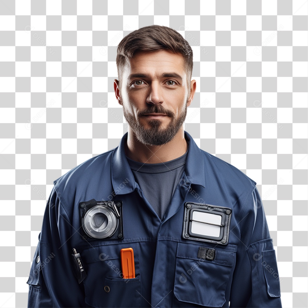 Mecânico de Jaleco Oficina PNG Transparente