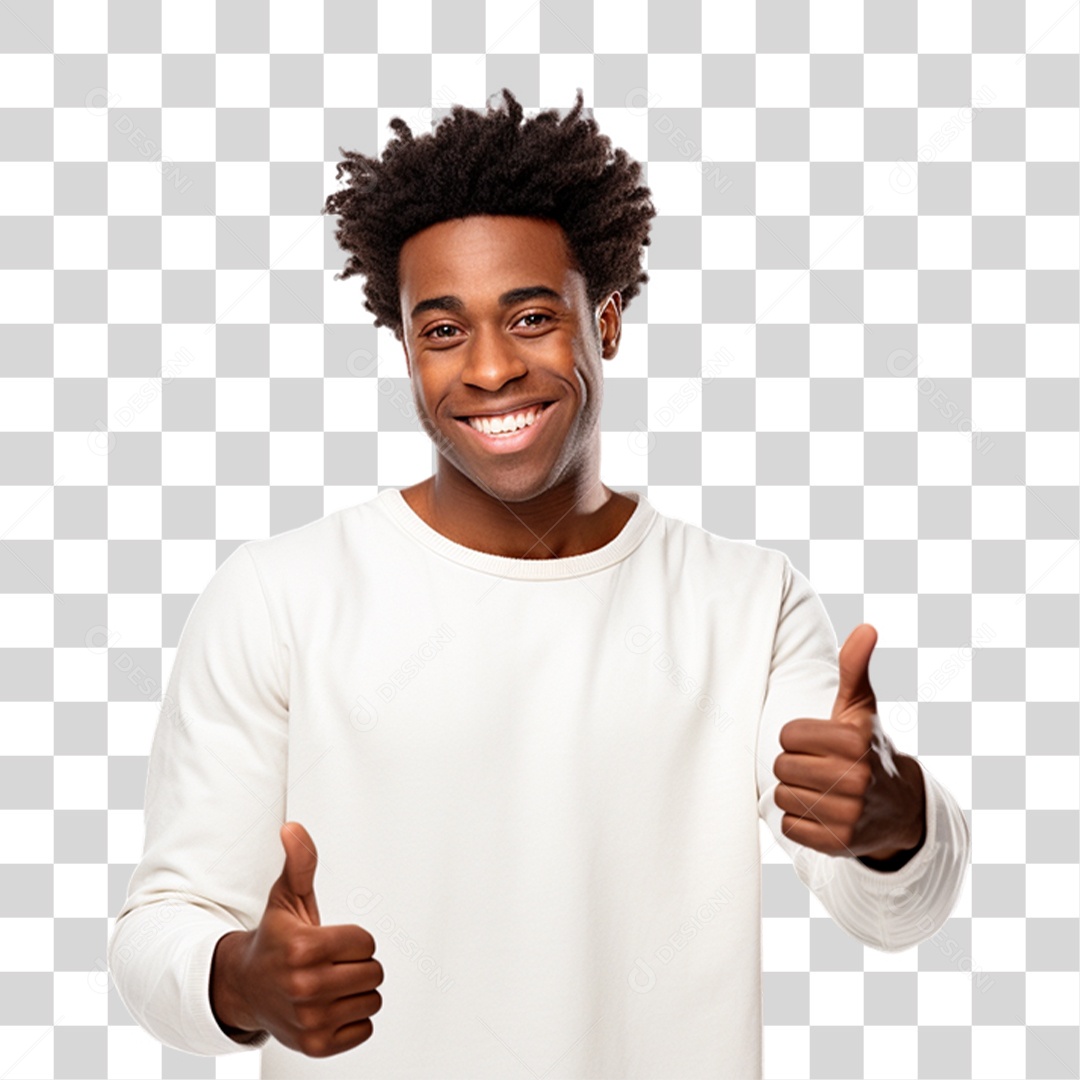 Homem com Gesto Positivo PNG Transparente