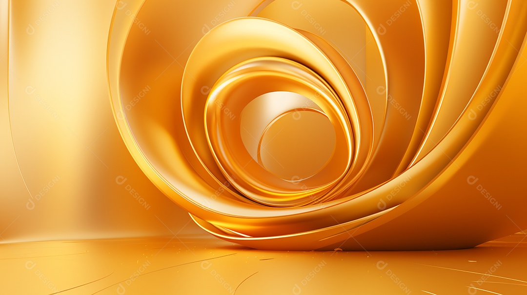 Forma 3d abstrata ano novo contra dourado