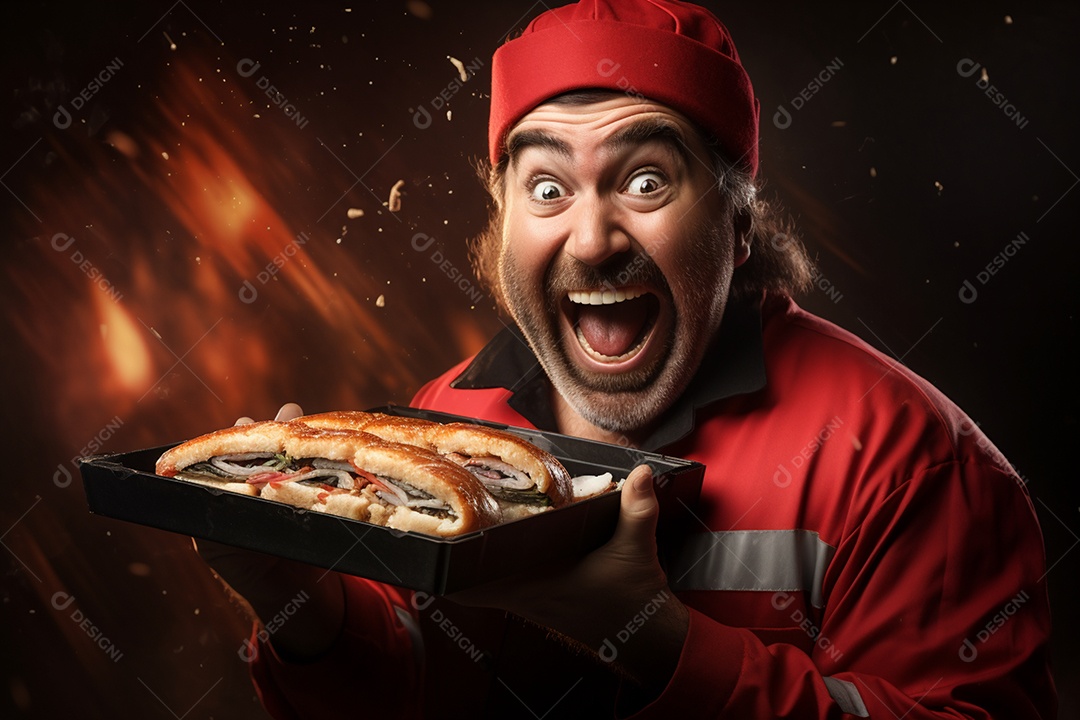 O animado entregador brasileiro