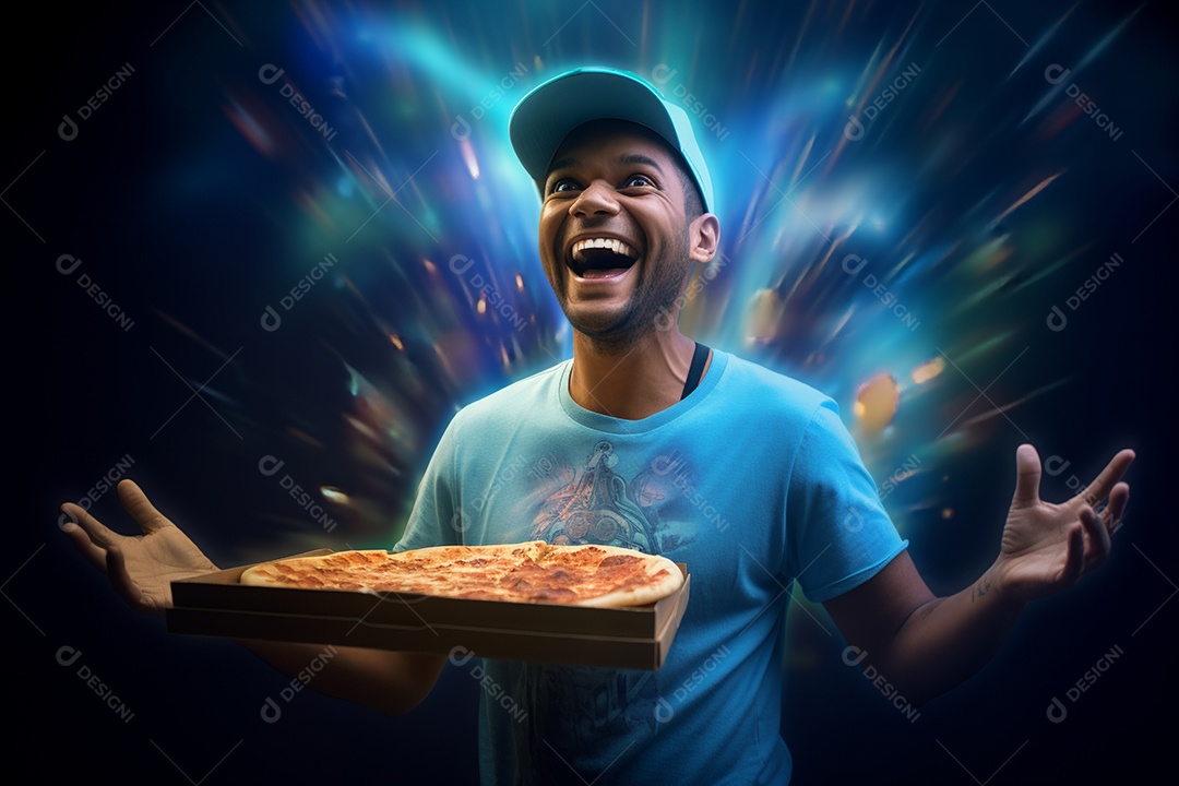 O animado entregador brasileiro