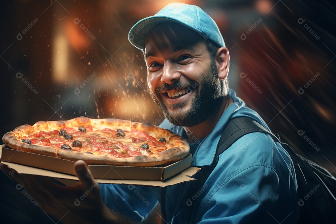 O animado entregador brasileiro