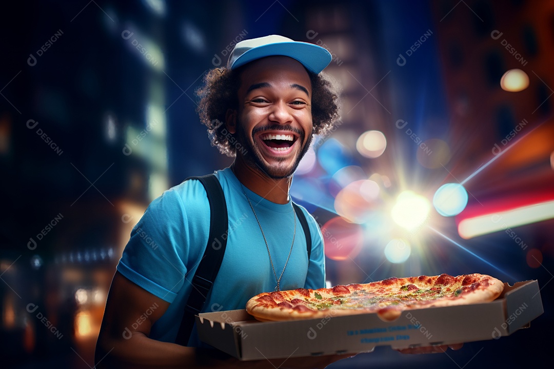 O animado entregador brasileiro