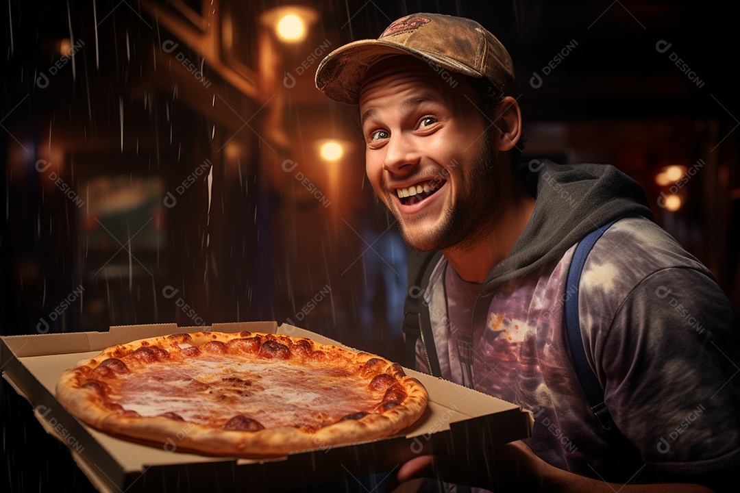 O animado entregador brasileiro