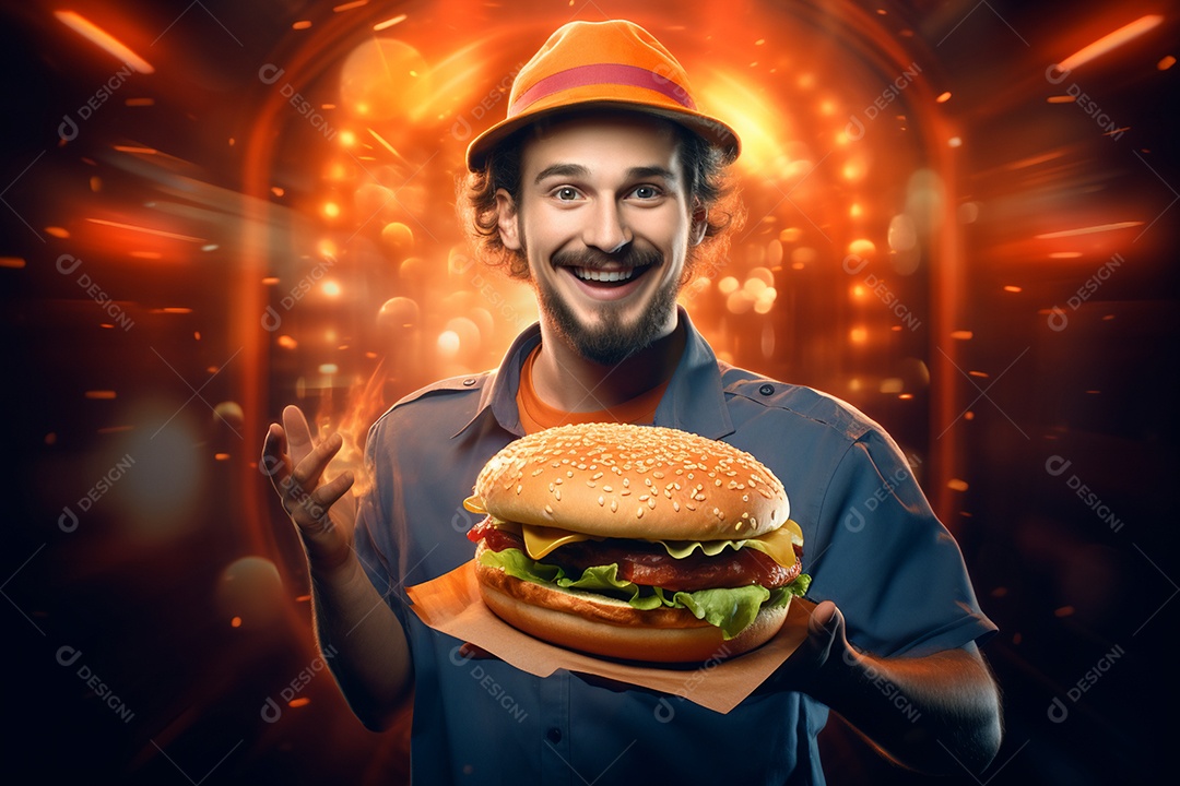 O animado entregador brasileiro