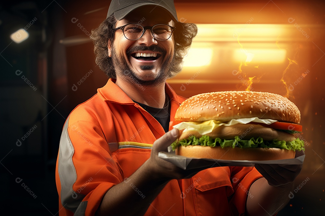 O animado entregador brasileiro