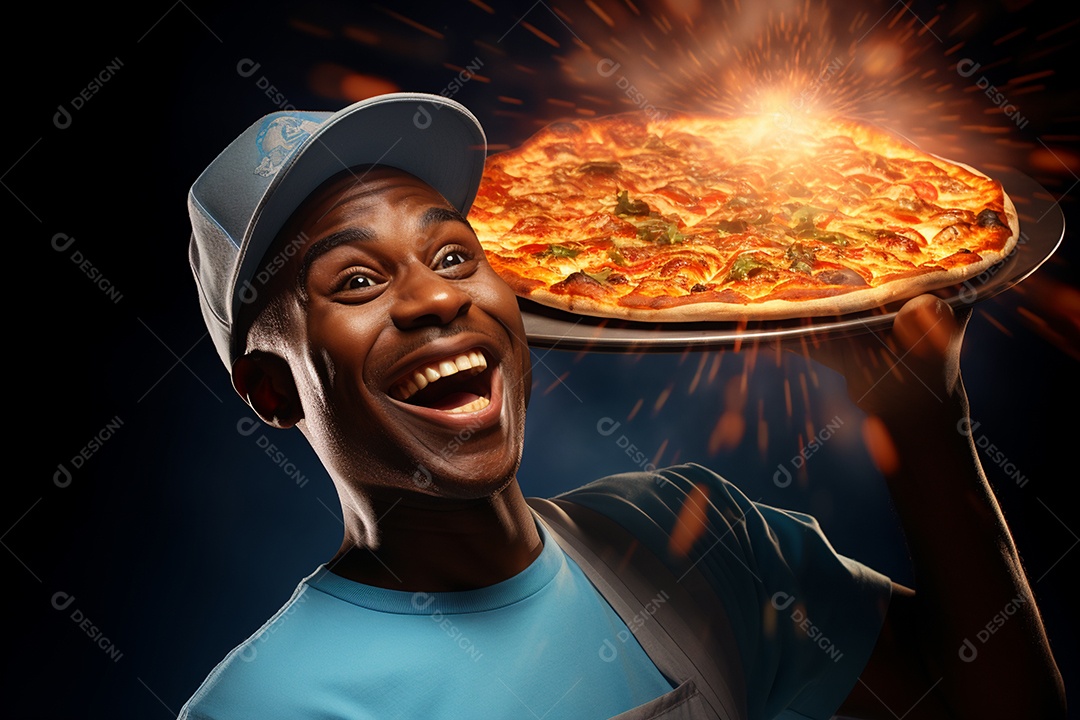 O animado entregador brasileiro