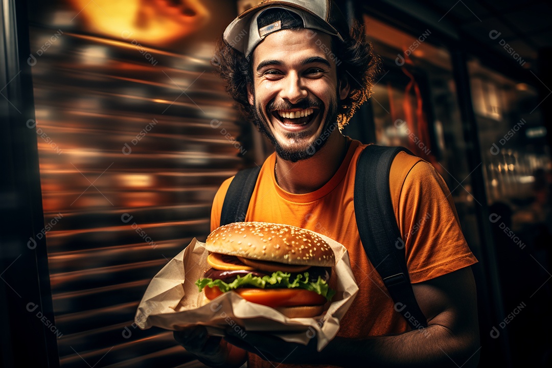 O animado entregador brasileiro