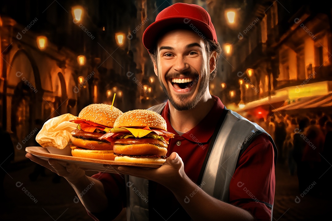 O animado entregador brasileiro