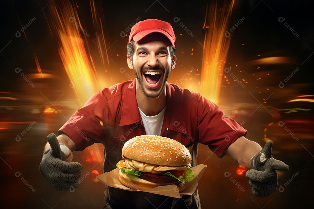 O animado entregador brasileiro