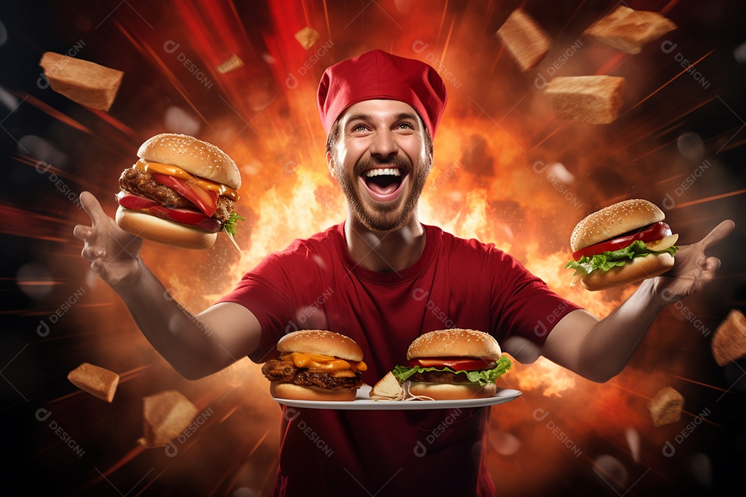 O animado entregador brasileiro