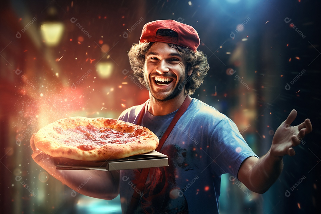 O animado entregador brasileiro