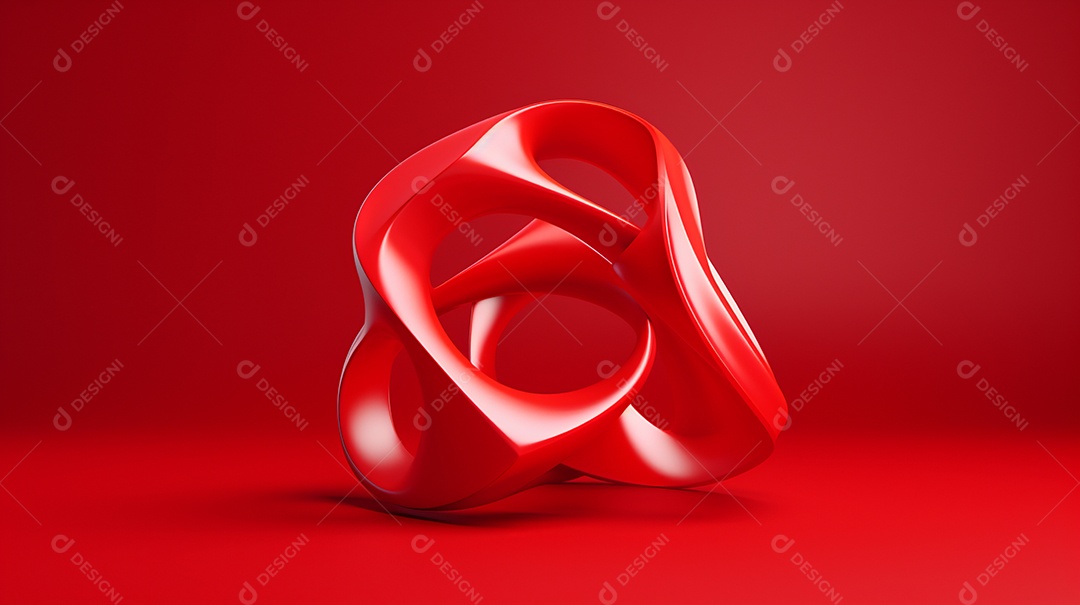 Natal em forma 3d abstrata contra vermelho