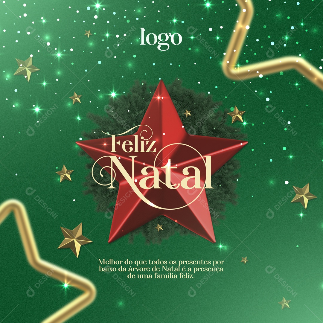 Feliz Natal Presença Da Família Social Media PSD Editável