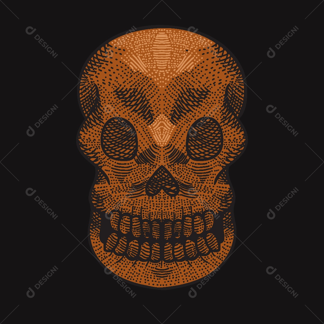 Desenho de uma Caveira Vetor EPS