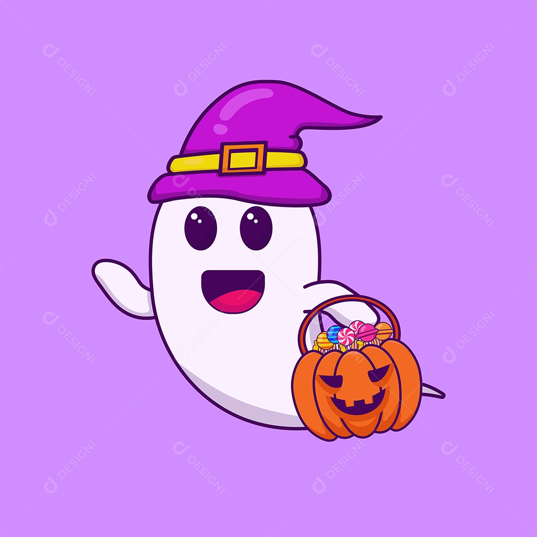 Fantasma do Halloween Ilustração Vetor EPS