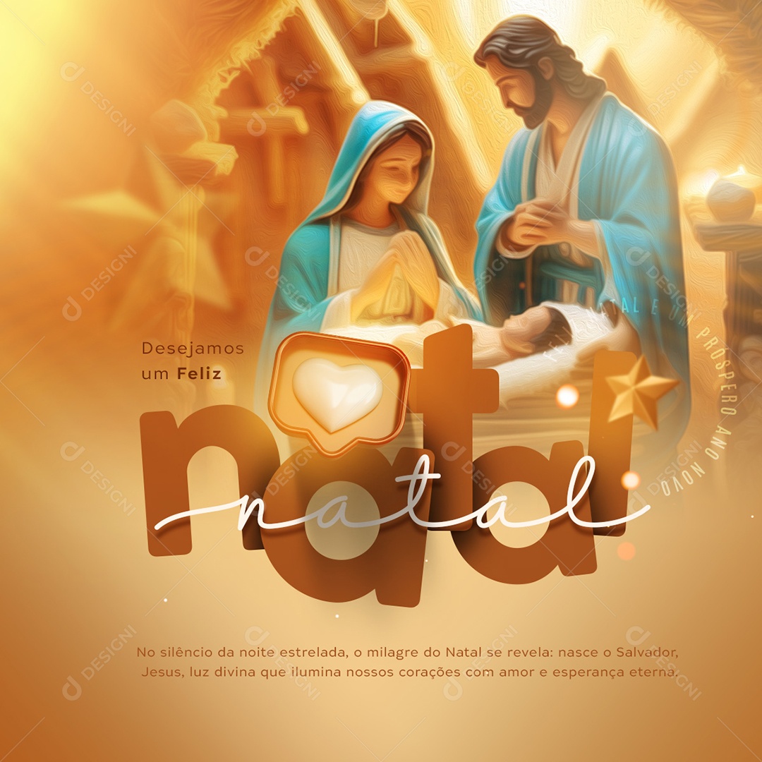 Social Media Feed Desejamos Um Feliz Natal PSD Editável