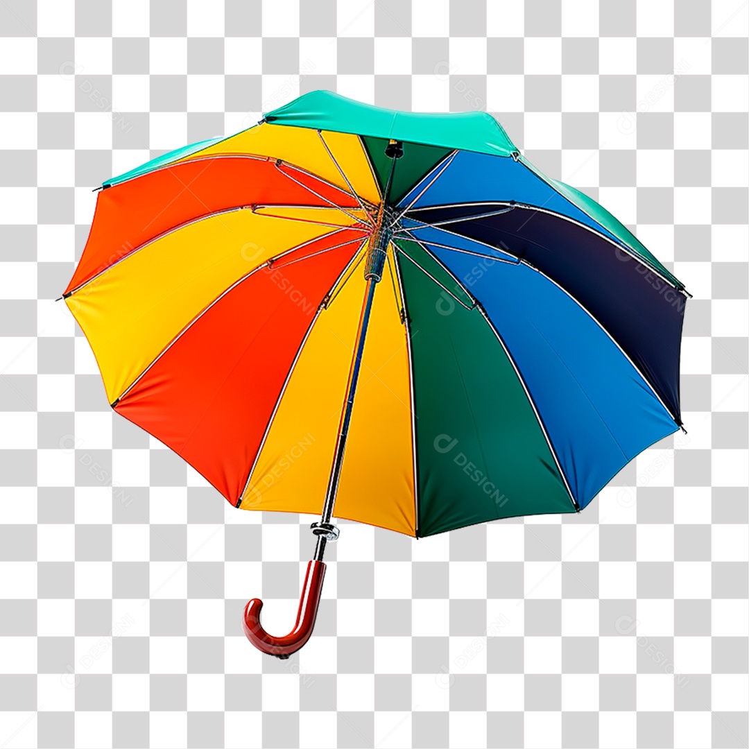 Guarda Chuvas Colorido PNG Transparente