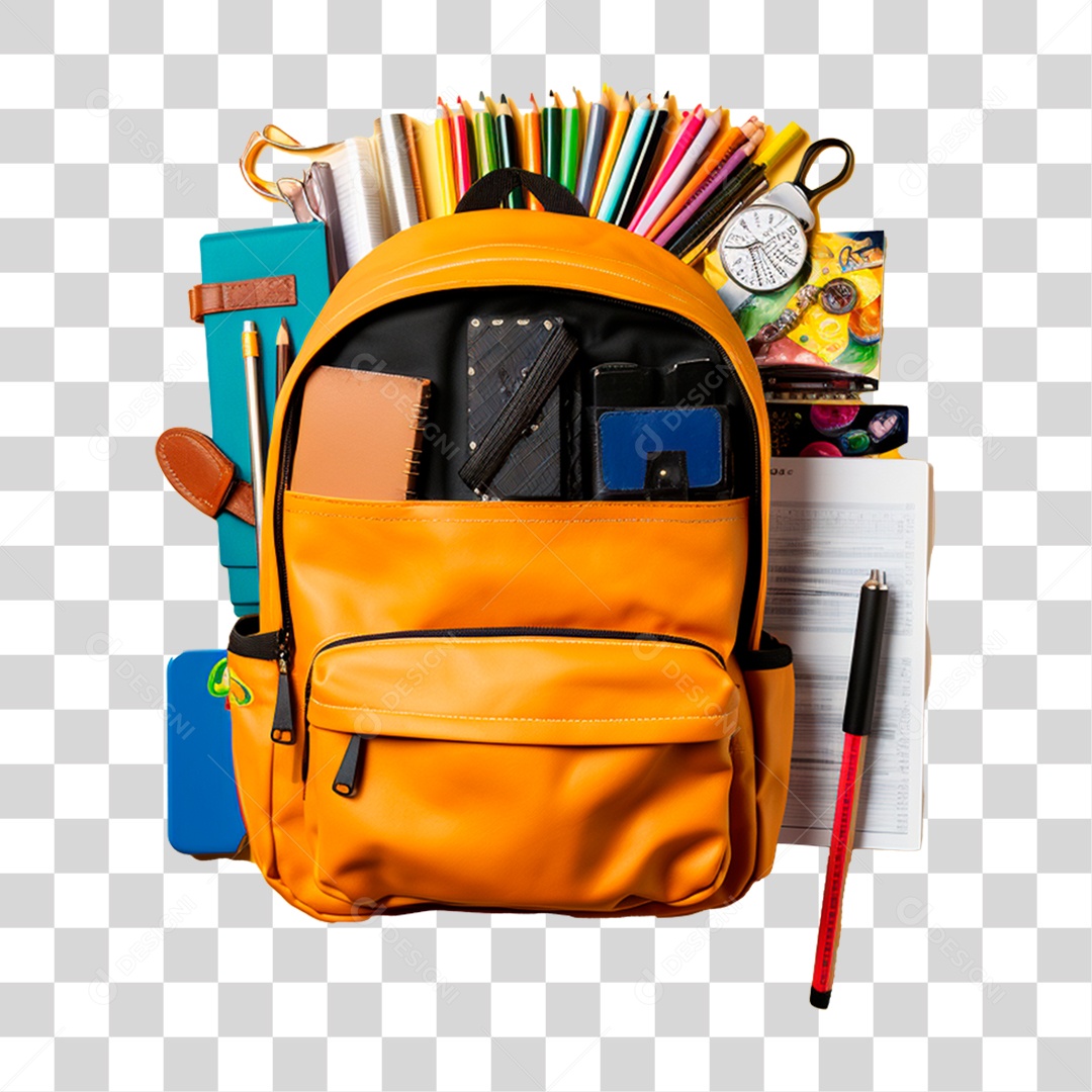 Objetos Materiais Volta as Aulas PNG Transparente