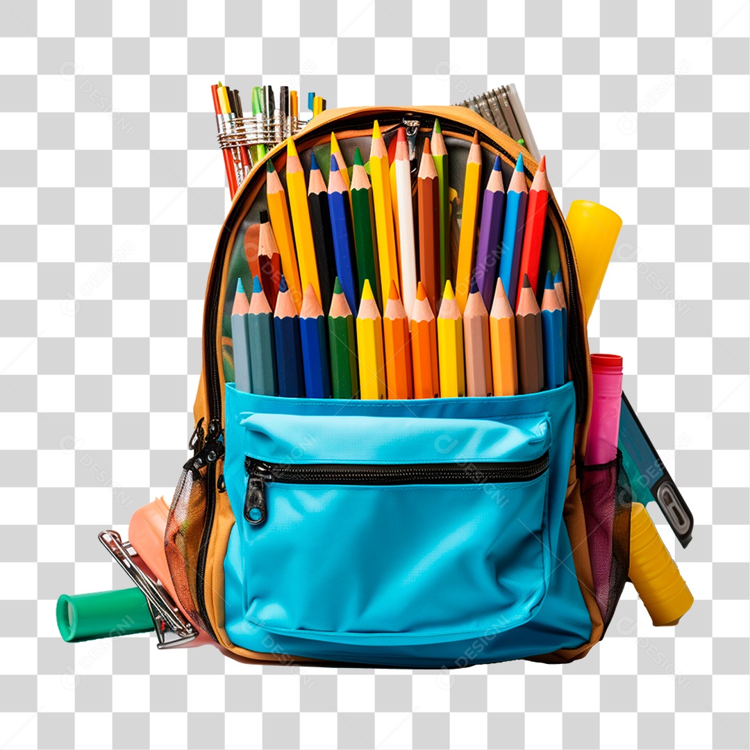 Objetos Materiais Volta as Aulas PNG Transparente