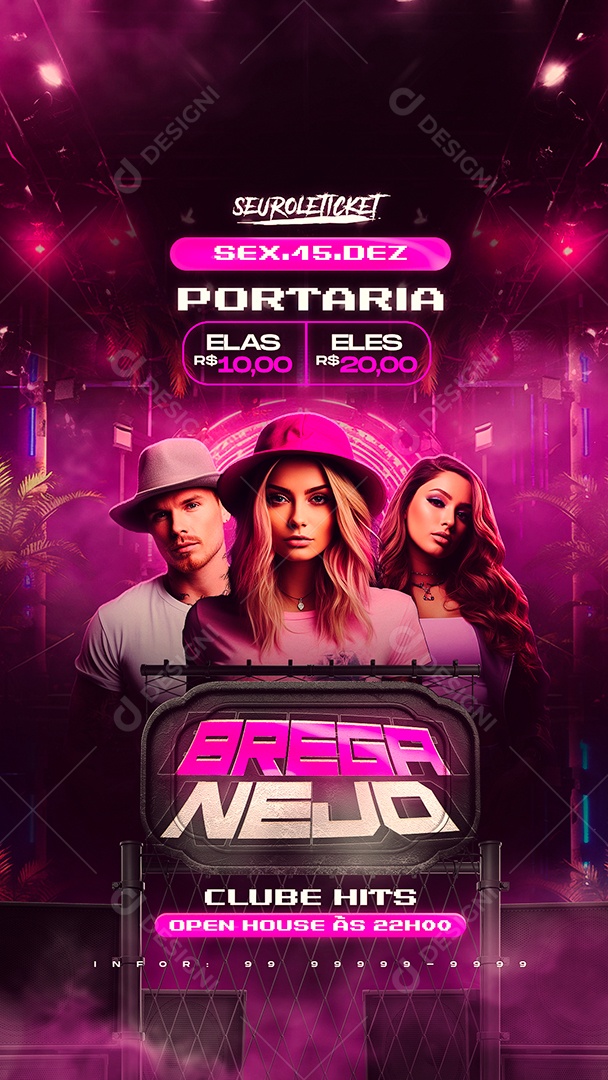 Story Brega Nejo Felipe Rocha Mariana Cruz Isabella Lima Social Media PSD Editável