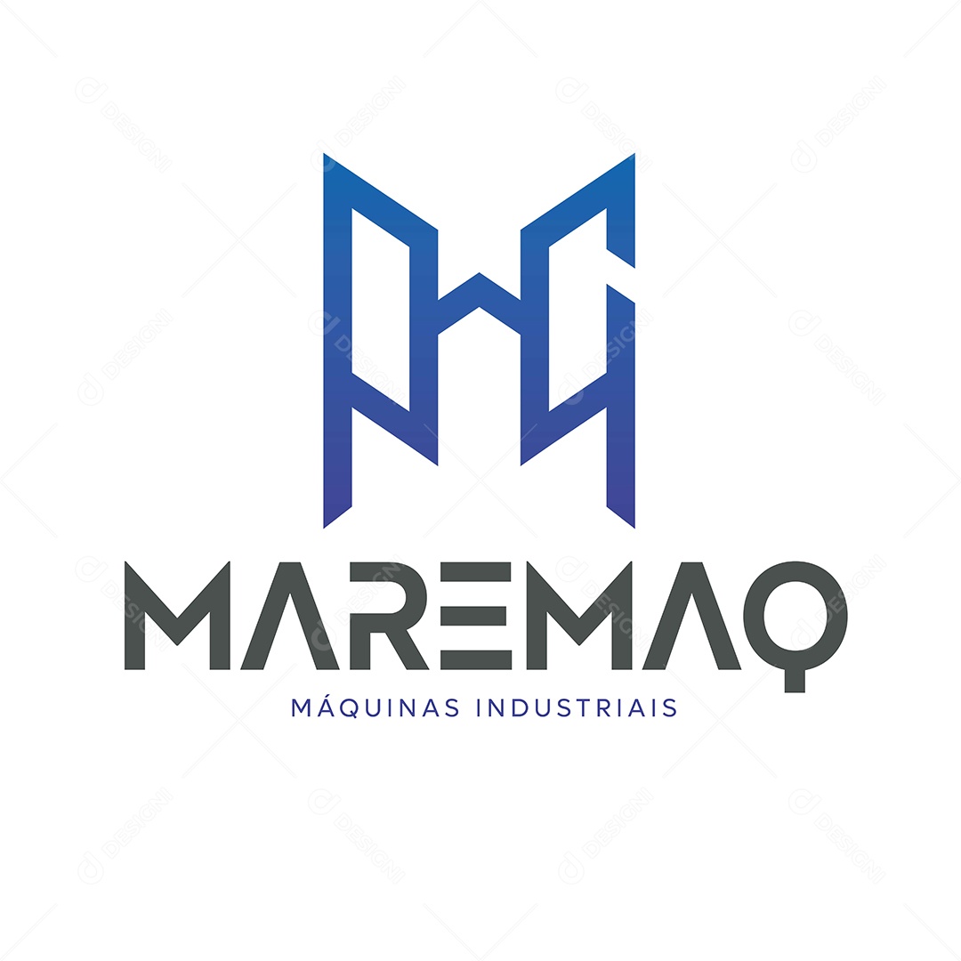 Modelo de Logo de Maquinas Industriais Vetor EPS Editável