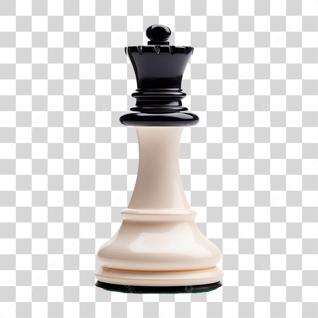 Peça Xadrez Preta e Branca PNG Transparente