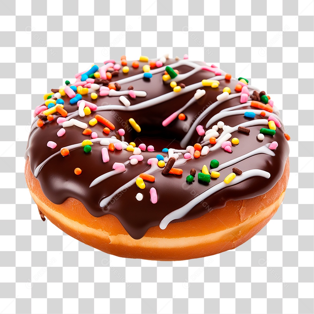 Rosquinha de Chocolate PNG Transparente