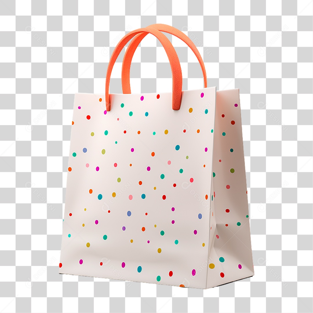 Sacola de Compras Colorida PNG Transparente