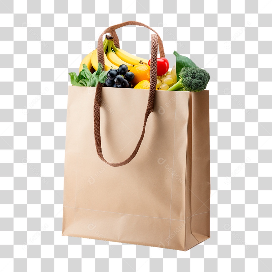 Sacola Com Compras PNG Transparente