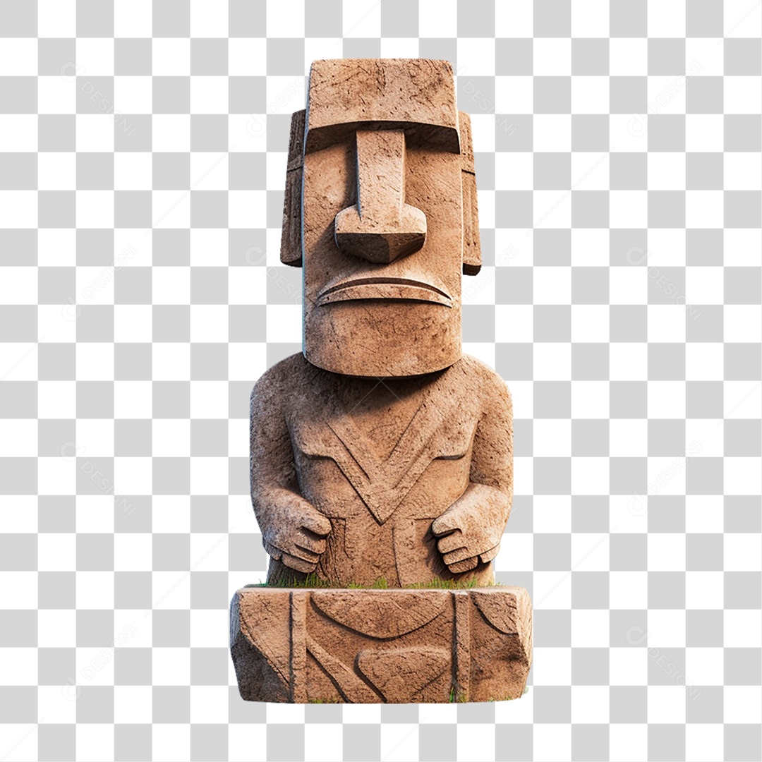Estátua de Moai PNG Transparente