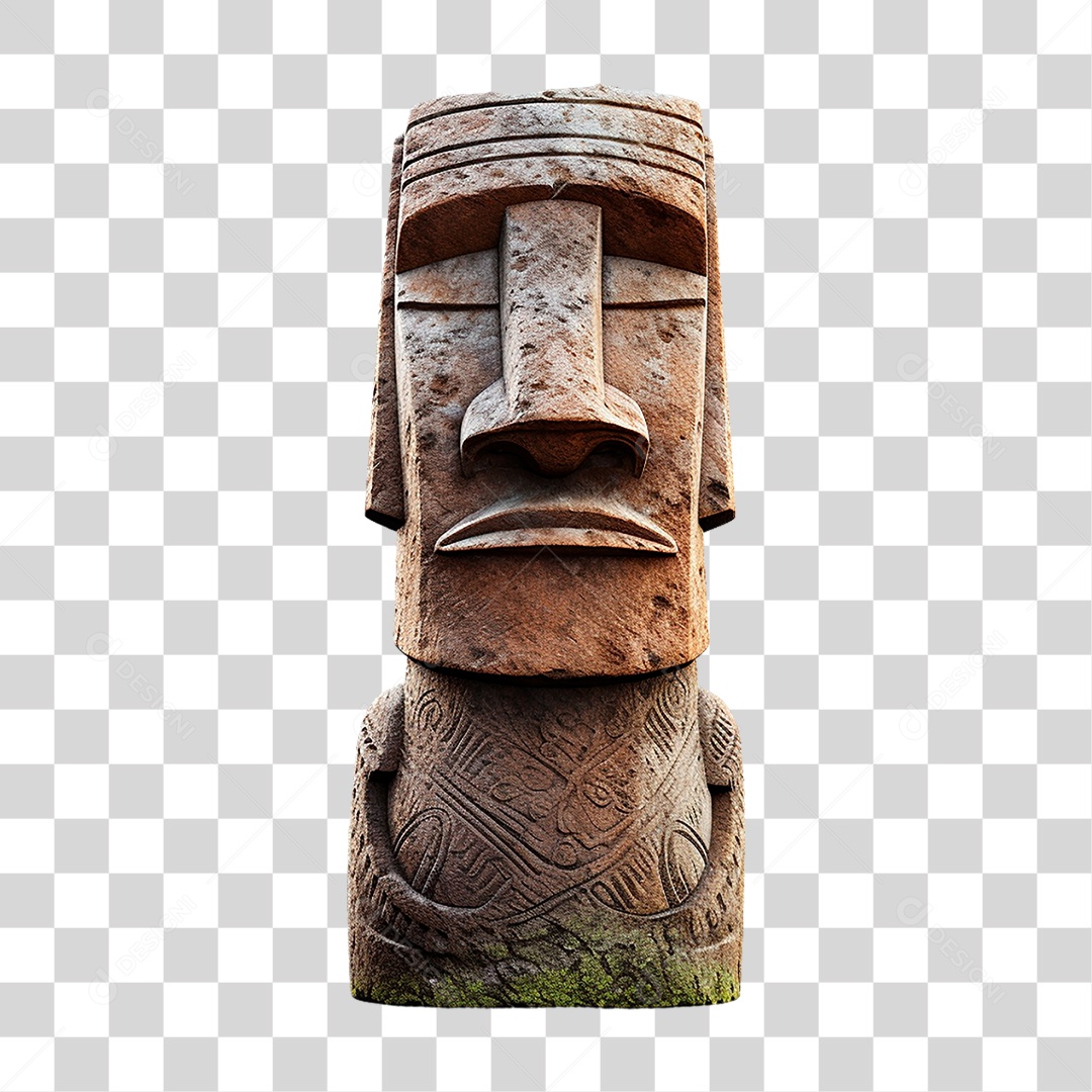 Estátua de Moai PNG Transparente