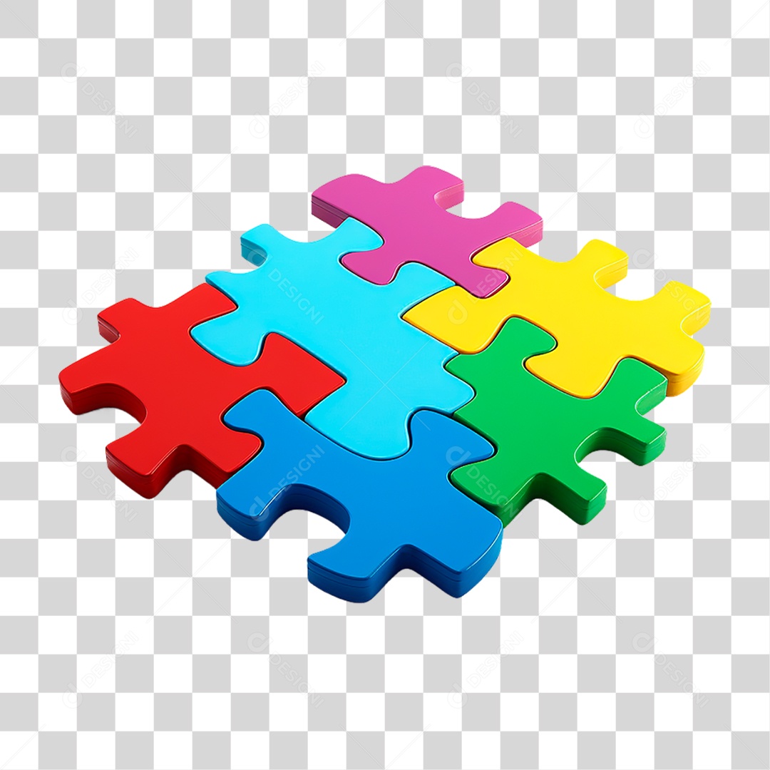 Quebra-cabeça Colorido PNG Transparente