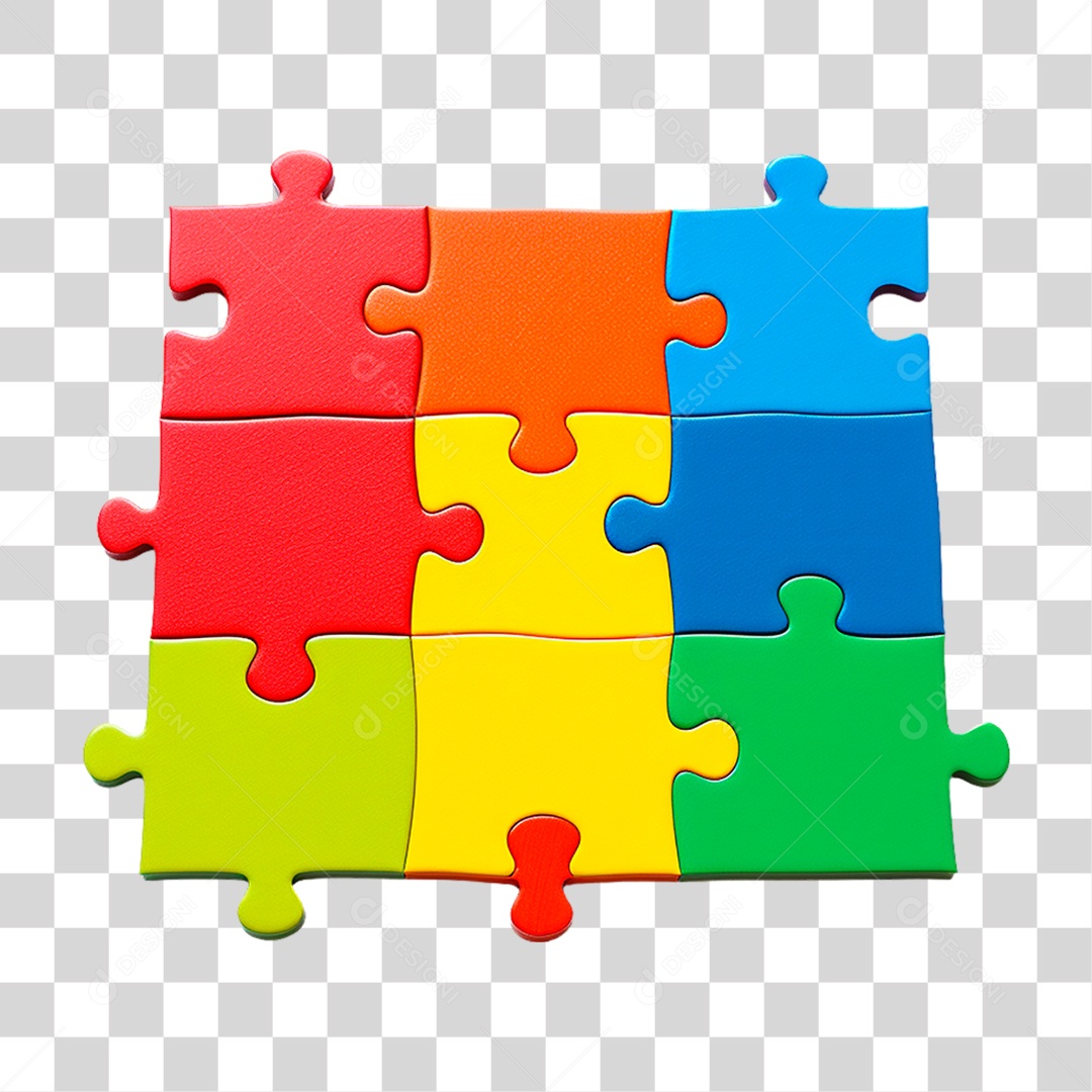 Quebra-cabeça Colorido PNG Transparente