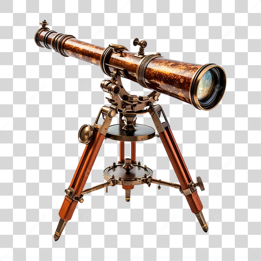 Telescópio Antigo PNG Transparente