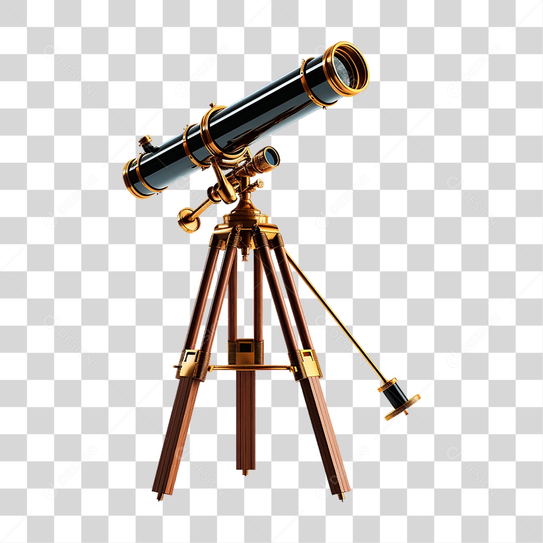 Telescópio Antigo PNG Transparente