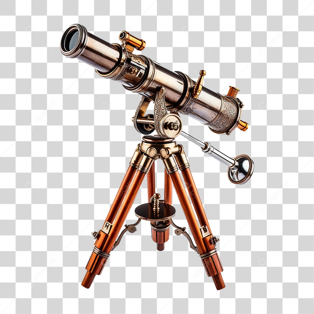 Telescópio Antigo PNG Transparente