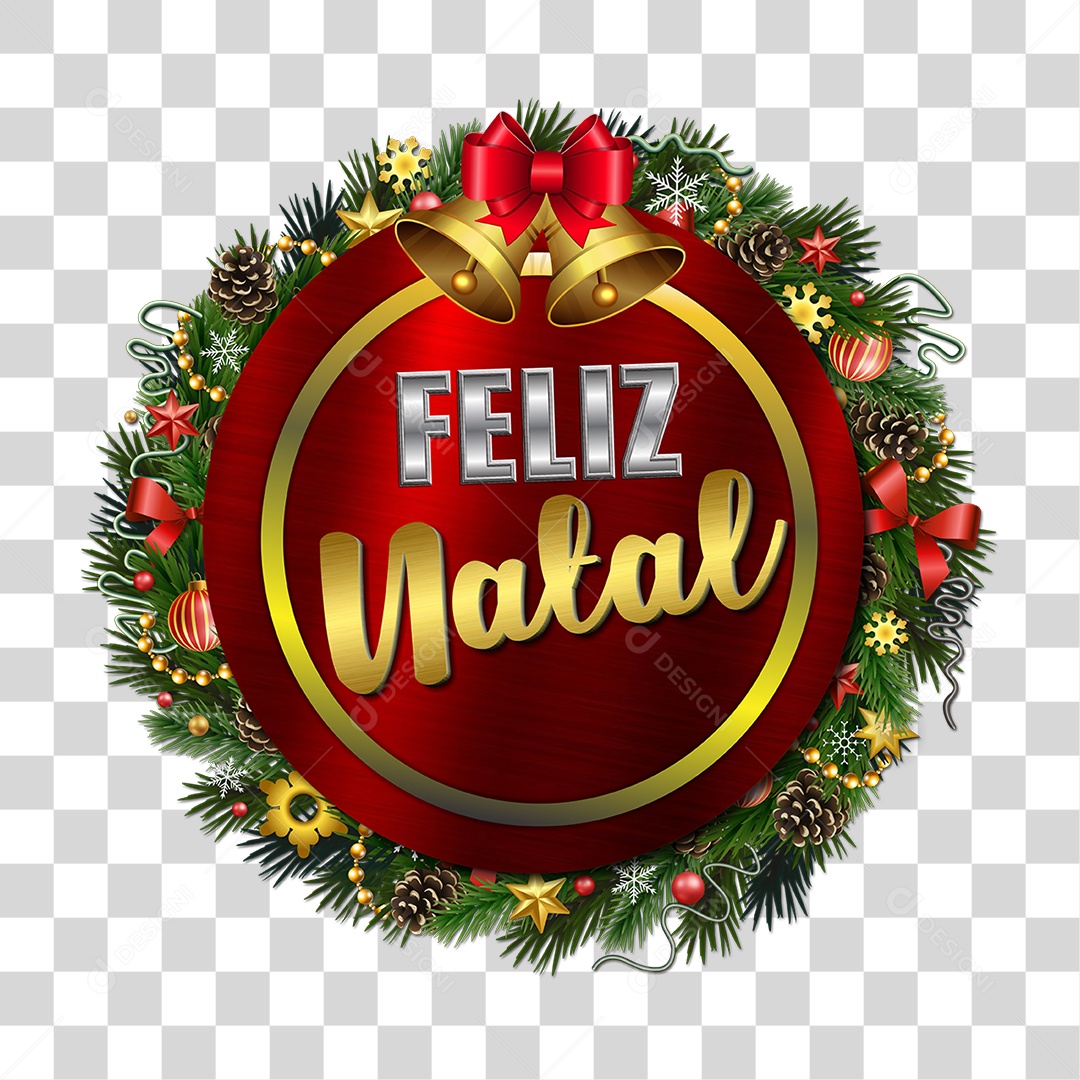 Guirlanda Natalina Feliz Natal PNG Transparente