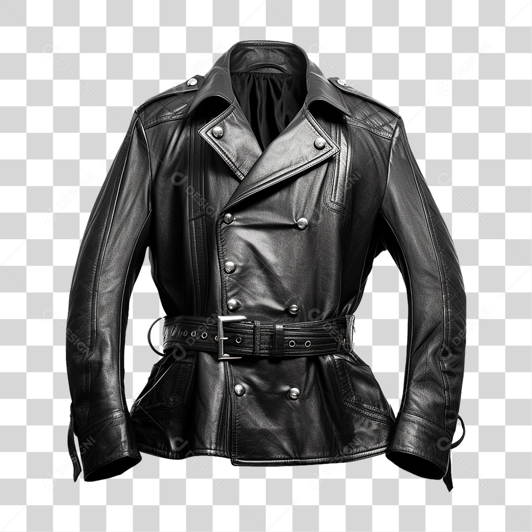 Jaqueta de Couro Moda Masculina PNG Transparente