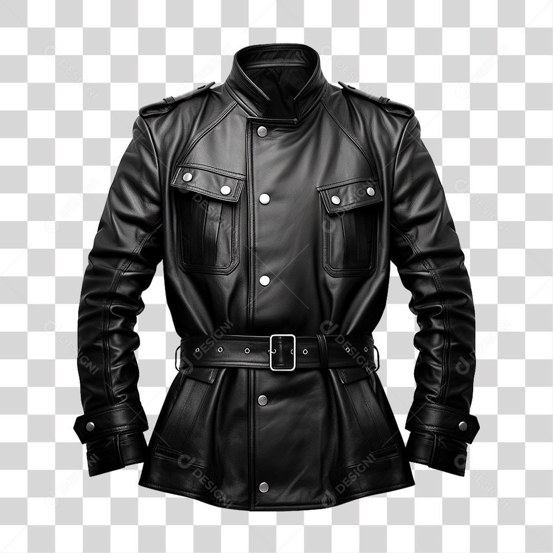 Jaqueta de Couro Moda Masculina PNG Transparente